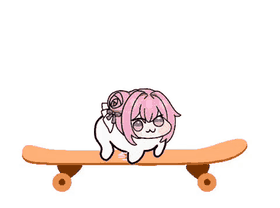 Doro（ドロシー / ドロロン） スケボーDoro スタンプ #004 動くGIFミーム素材 - #004 - 高画質・透かしなし